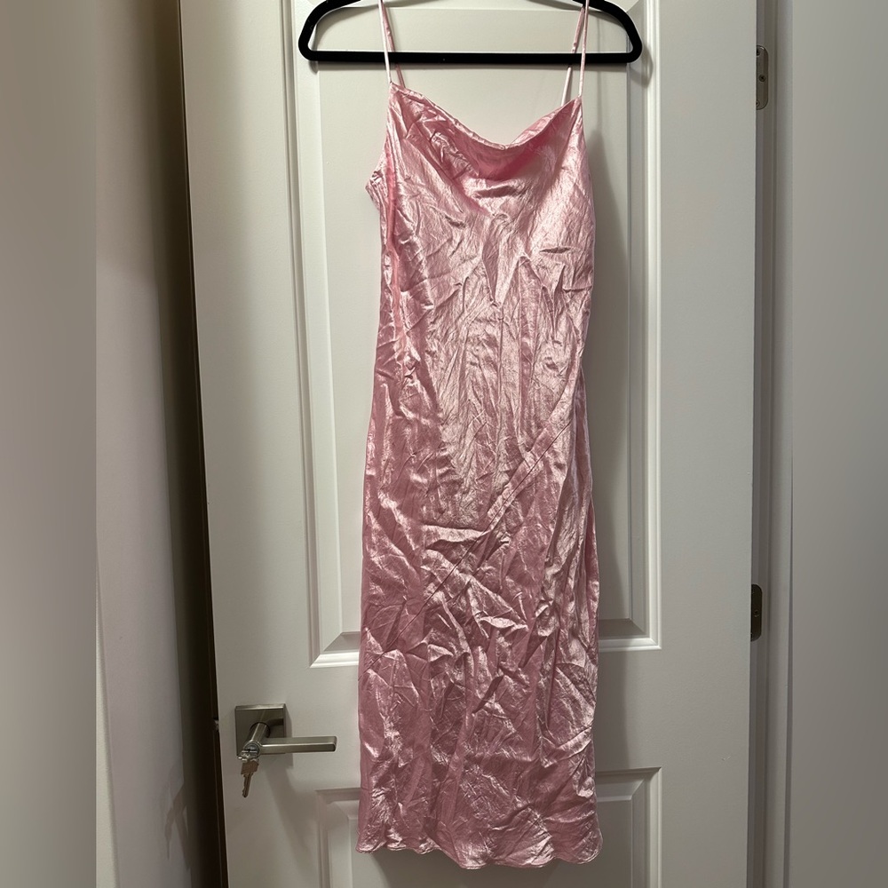 Aritzia Babaton Cowl Neck Slip Midi Dresss